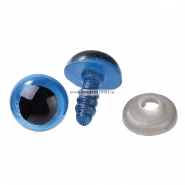 Ochi rotunzi albastri 9 mm - set 10 buc